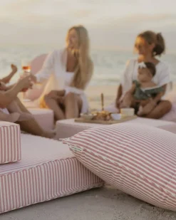 Business & Pleasure Co. The Euro Throw Pillow - Lauren'S Pink Stripe