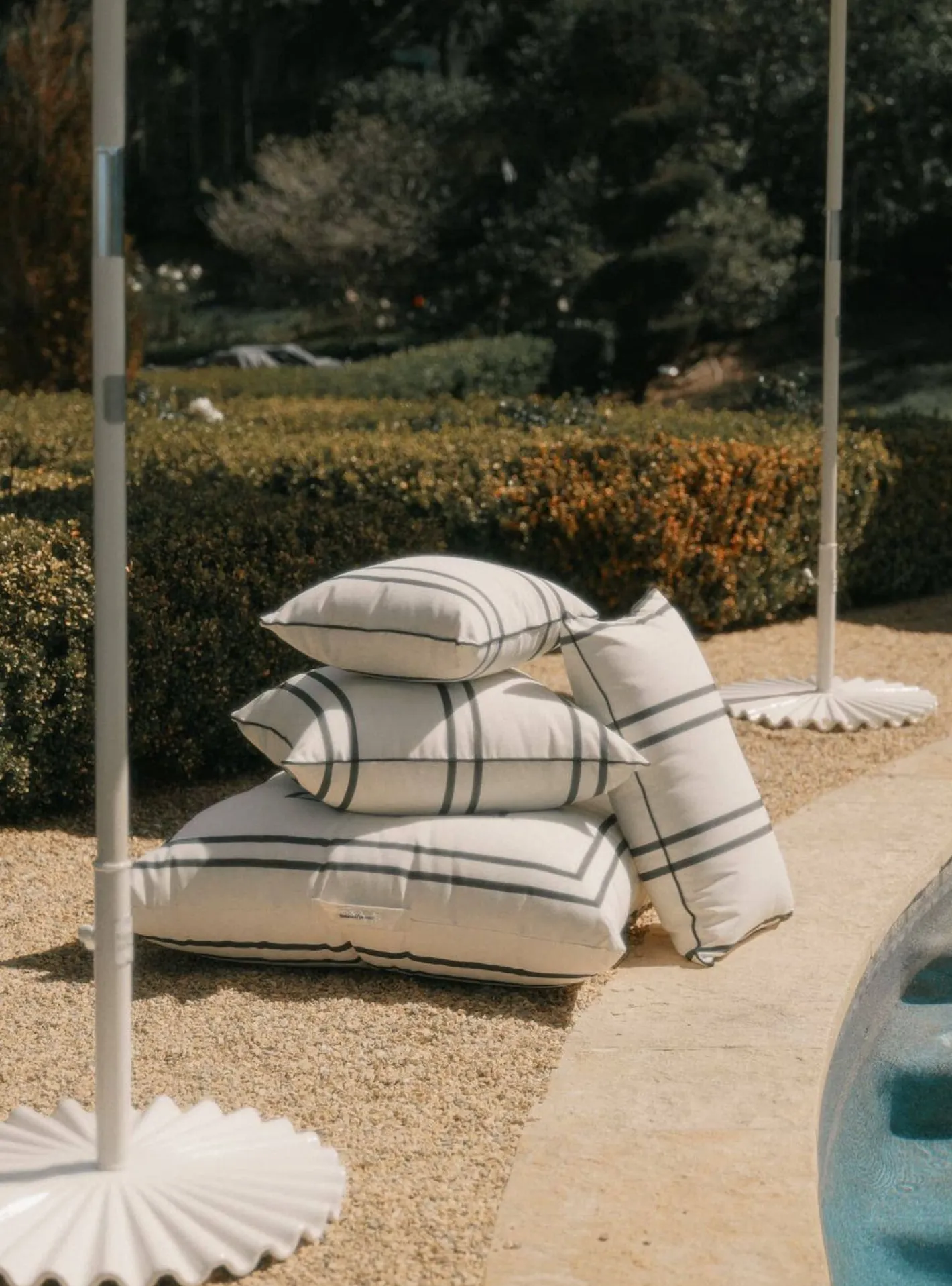 Business & Pleasure Co. The Euro Throw Pillow - Malibu Black Stripe