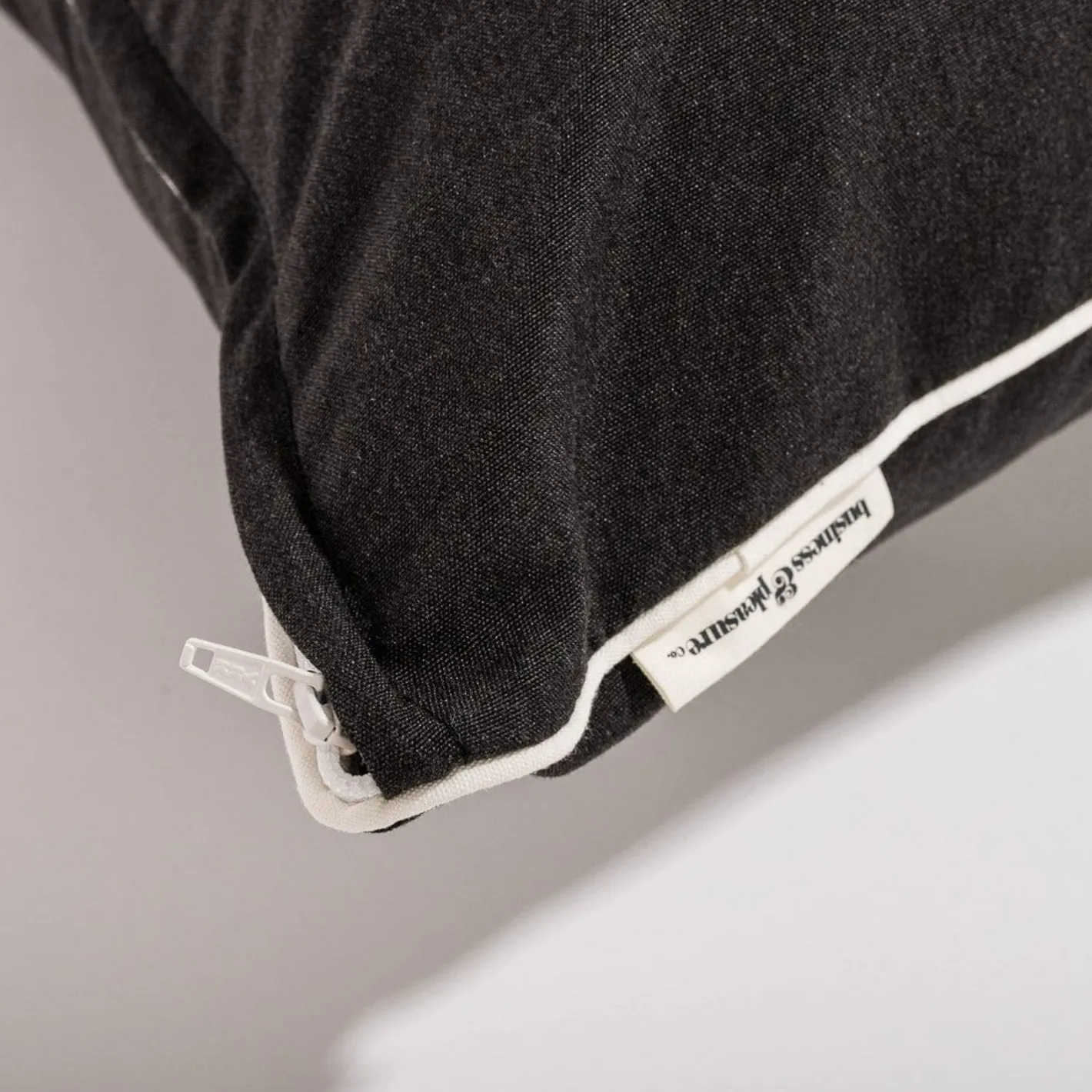 Business & Pleasure Co. The Euro Throw Pillow - Rivie Black