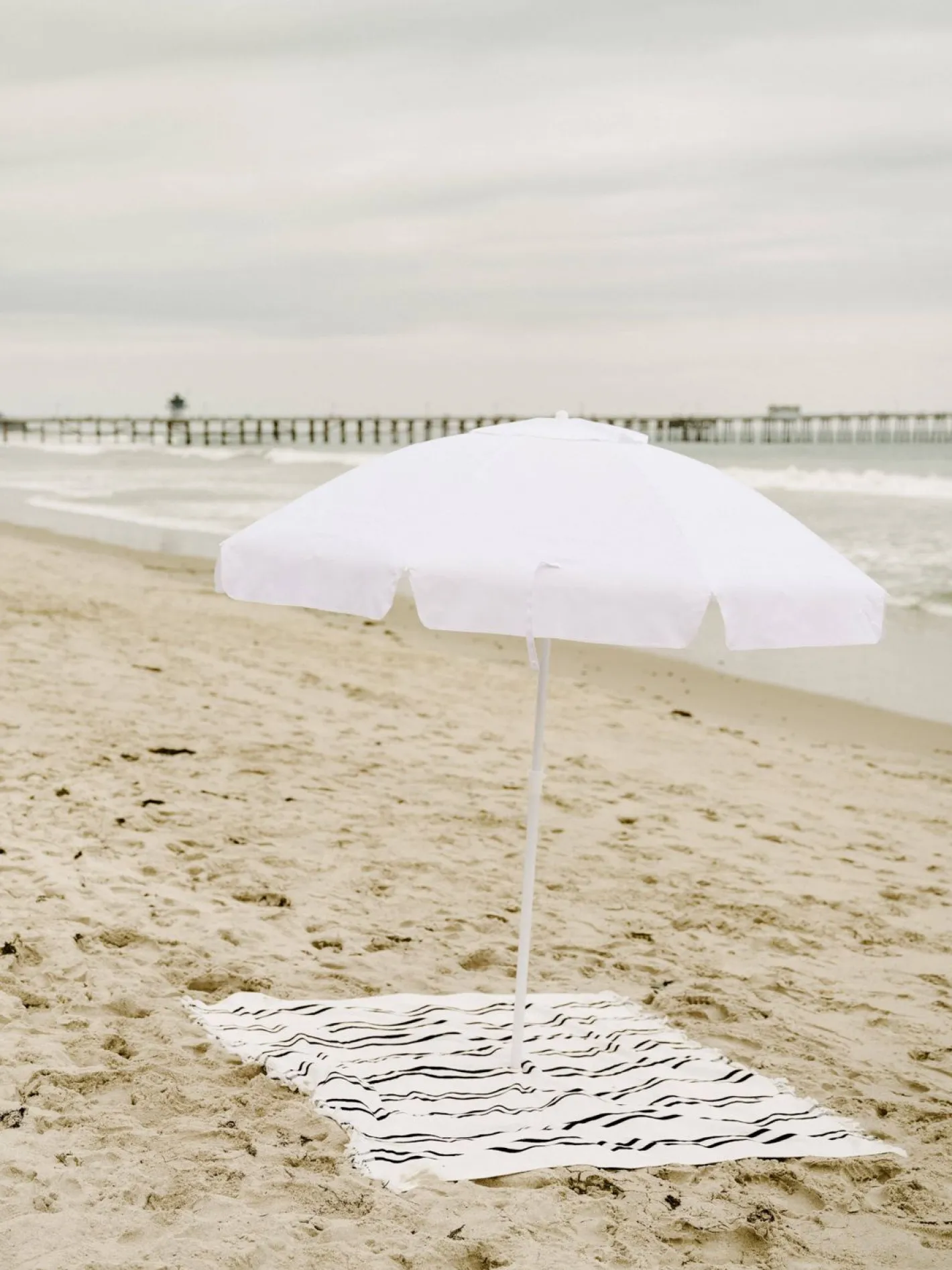Business & Pleasure Co. The Family Beach Umbrella - Antique White