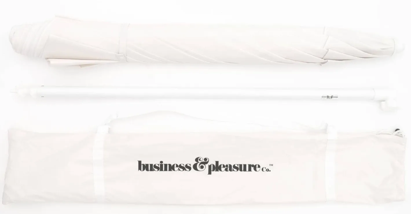 Business & Pleasure Co. The Family Beach Umbrella - Antique White
