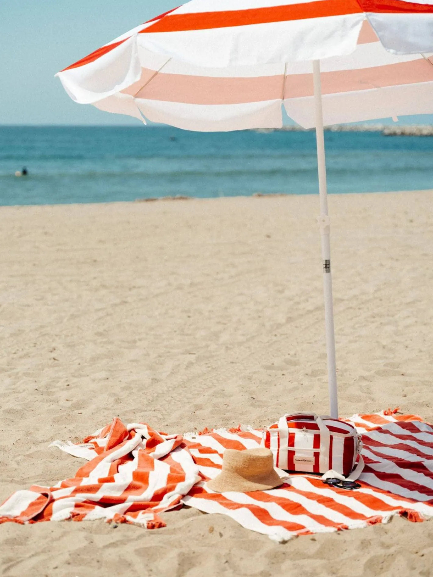 Business & Pleasure Co. The Family Beach Umbrella - Le Sirenuse Capri Stripe