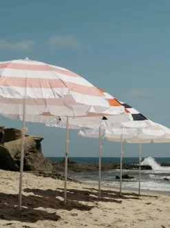 Business & Pleasure Co. The Family Beach Umbrella - Navy Capri Stripe