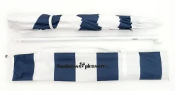 Business & Pleasure Co. The Family Beach Umbrella - Navy Capri Stripe