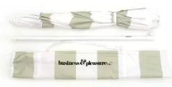 Business & Pleasure Co. The Family Beach Umbrella - Sage Capri Stripe