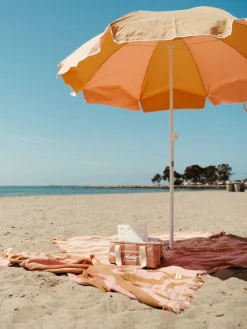 Business & Pleasure Co. The Family Beach Umbrella - 70'S Panel Sand Pink