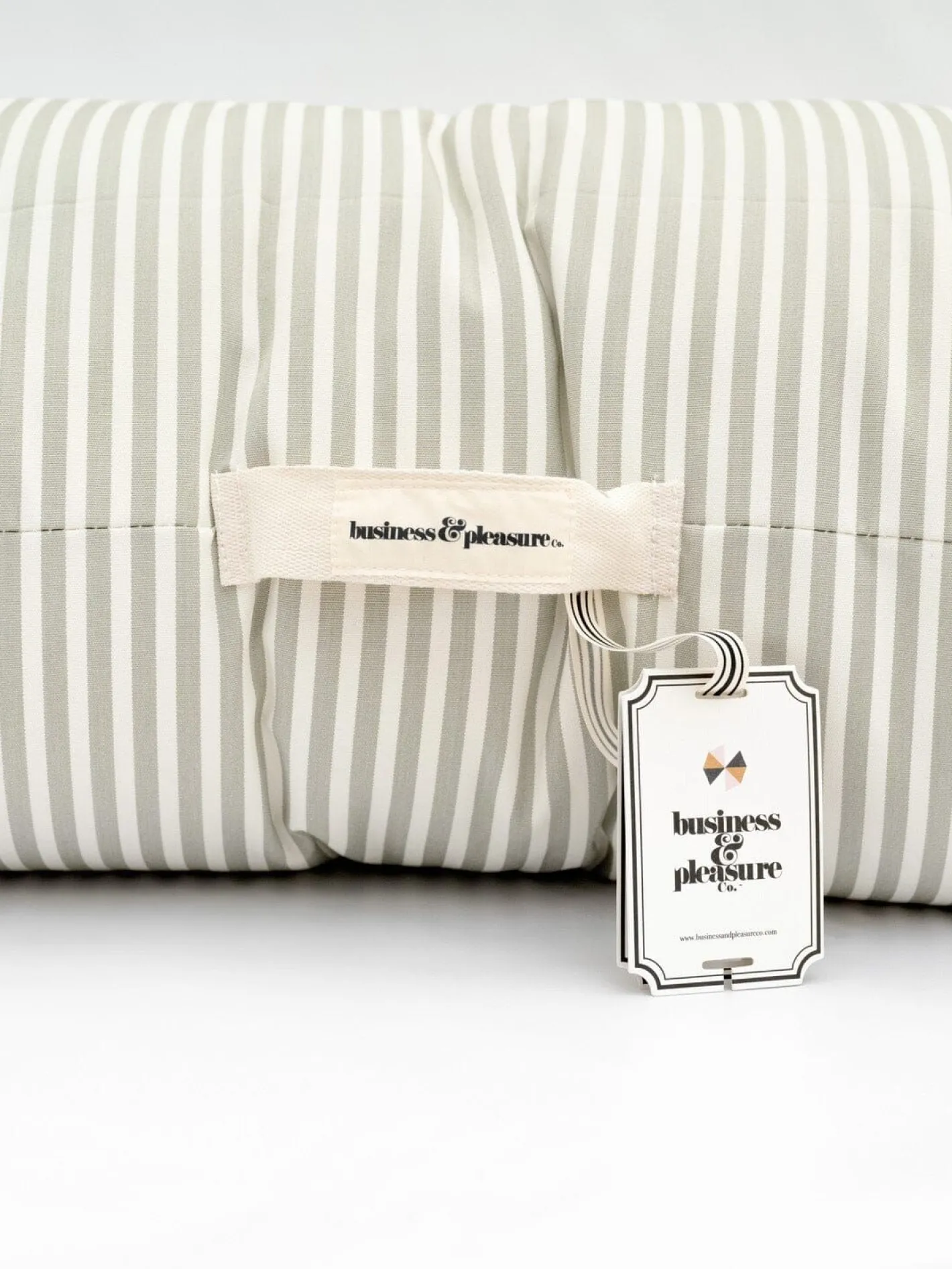 Business & Pleasure Co. The Floor Pillow - Lauren'S Sage Stripe