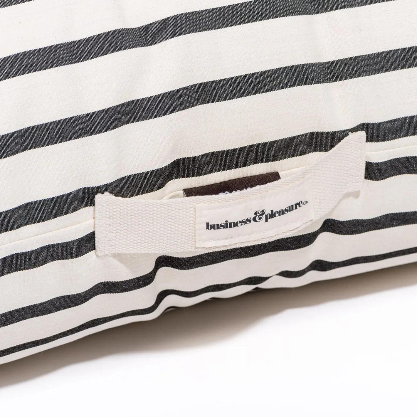 Business & Pleasure Co. The Floor Pillow - Monaco Black Stripe
