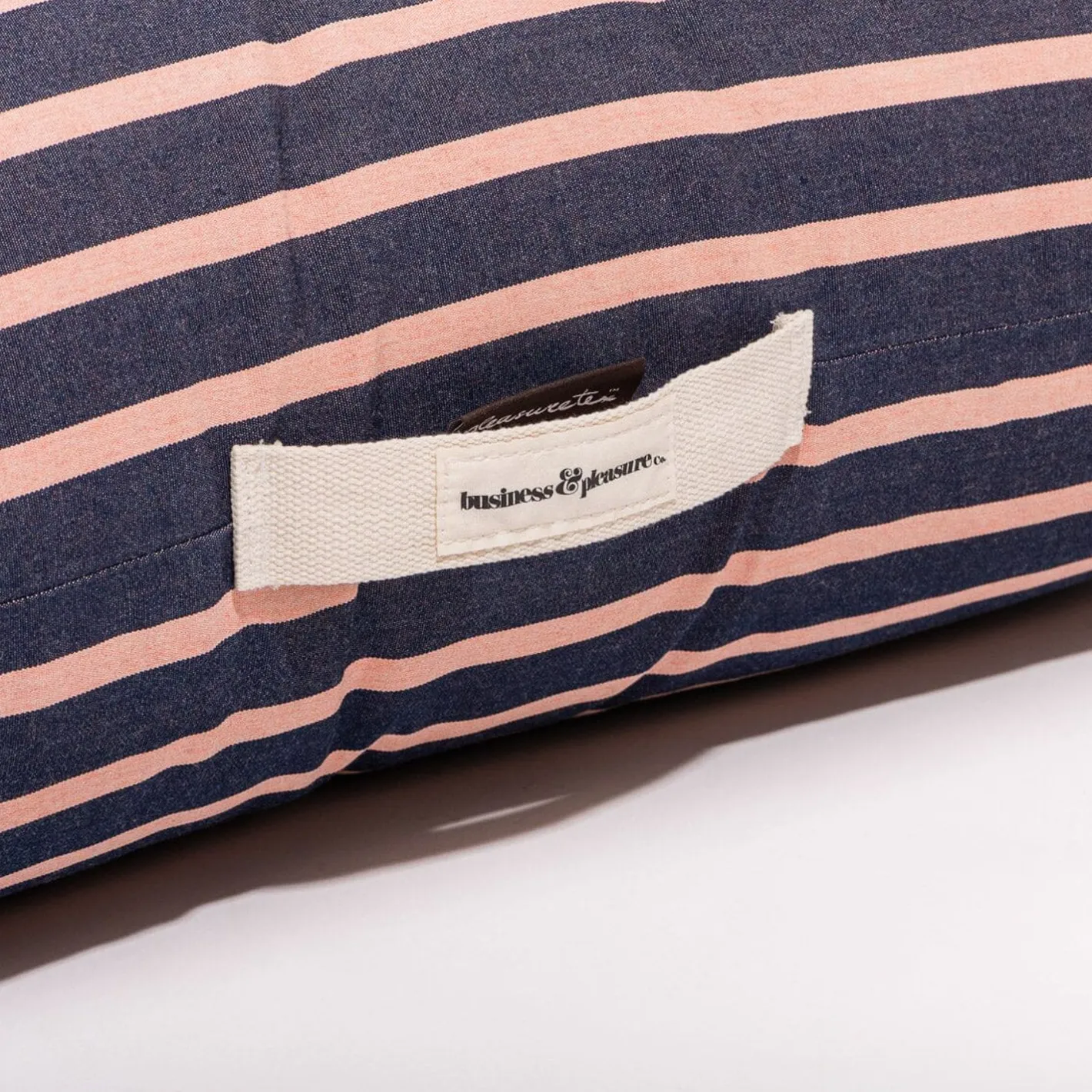 Business & Pleasure Co. The Floor Pillow - Monaco Navy And Pink Stripe