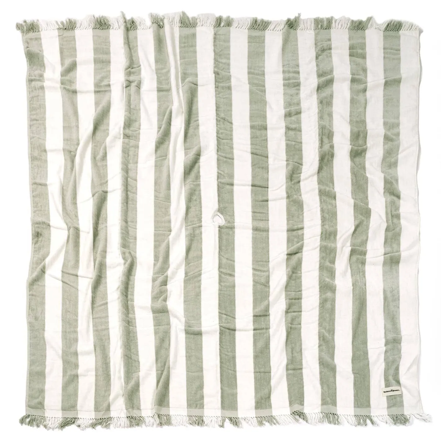 Business & Pleasure Co. The Holiday Beach Blanket - Sage Capri Stripe
