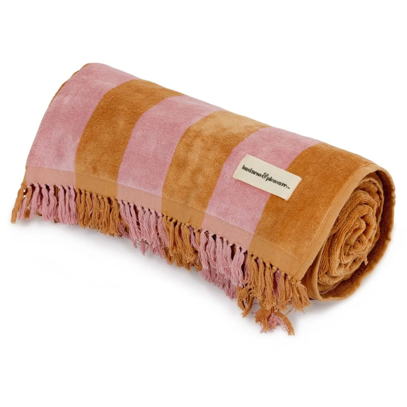 Business & Pleasure Co. The Holiday Beach Blanket - 70'S Sand & Pink