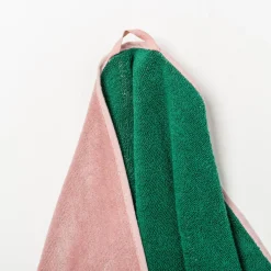 Business & Pleasure Co. The Holiday Beach Towel - Ocean Green And Pink Stripe