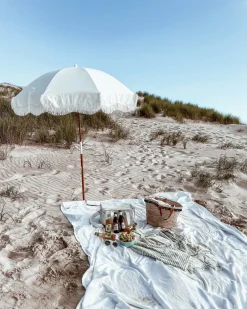 Business & Pleasure Co. The Holiday Beach Umbrella - Antique White