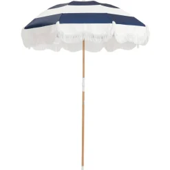 Business & Pleasure Co. The Holiday Beach Umbrella - Navy Capri Stripe