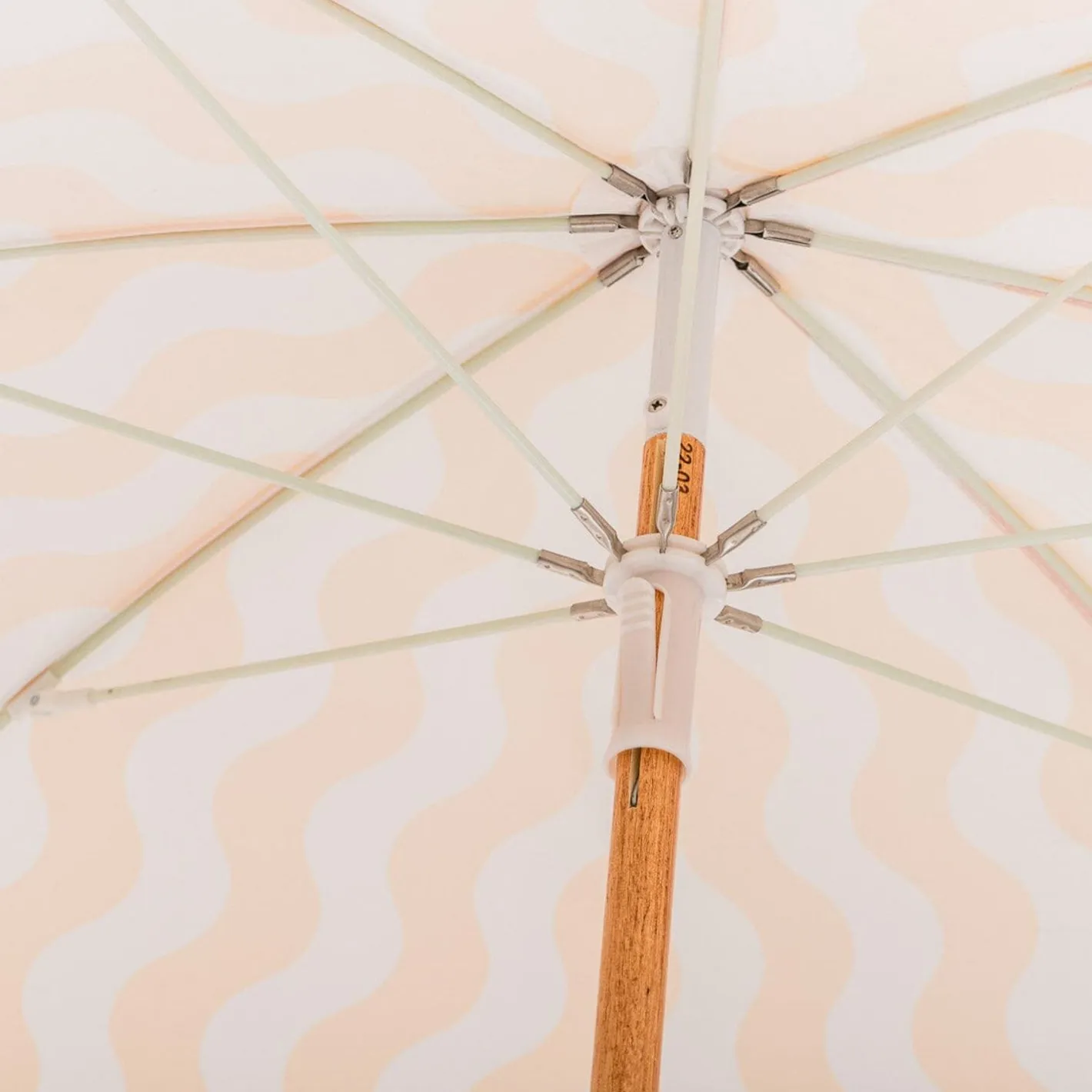 Business & Pleasure Co. The Holiday Beach Umbrella - Ocean Mimosa Stripe