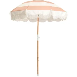 Business & Pleasure Co. The Holiday Beach Umbrella - Pink Capri Stripe