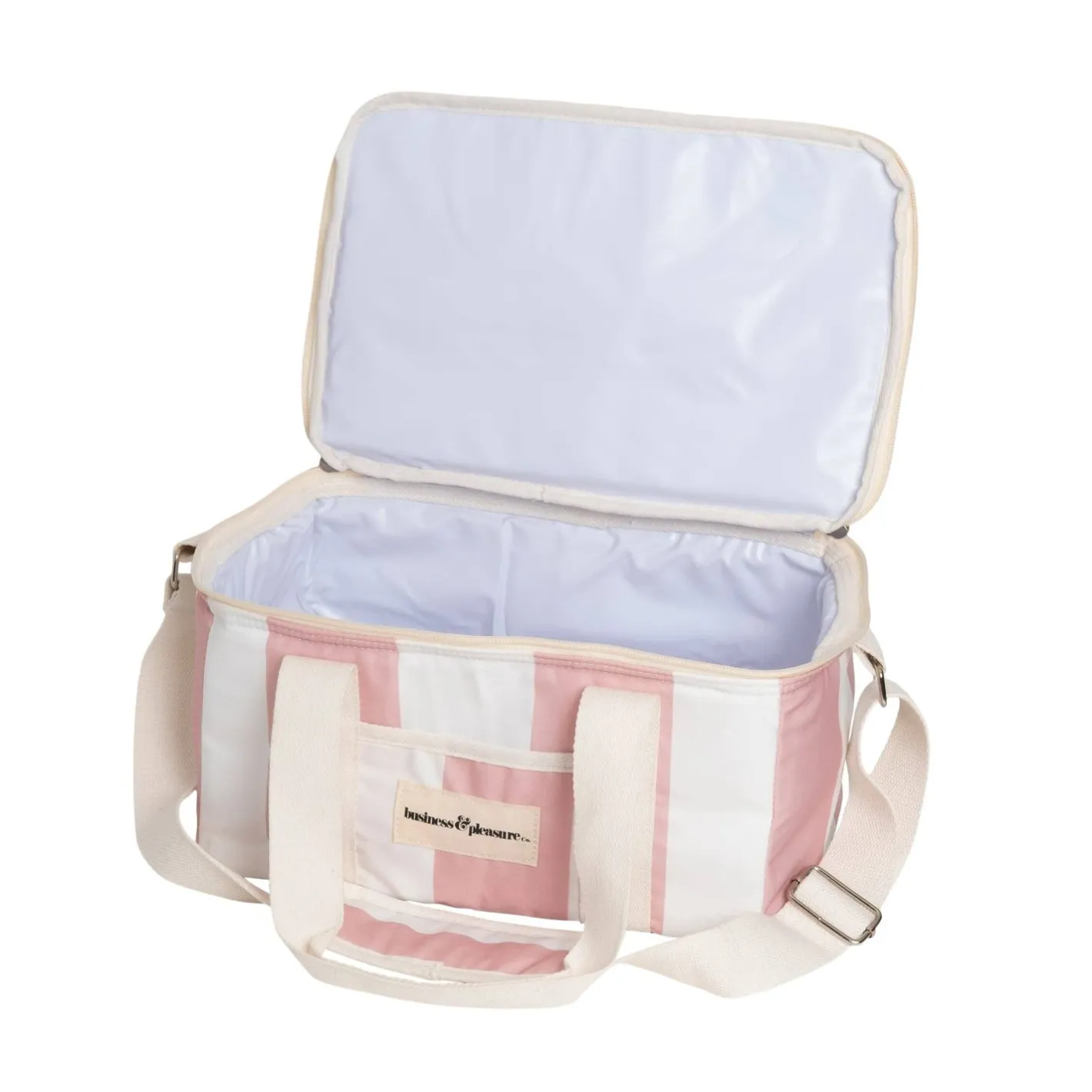 Business & Pleasure Co. The Holiday Cooler Bag - Pink Capri Stripe