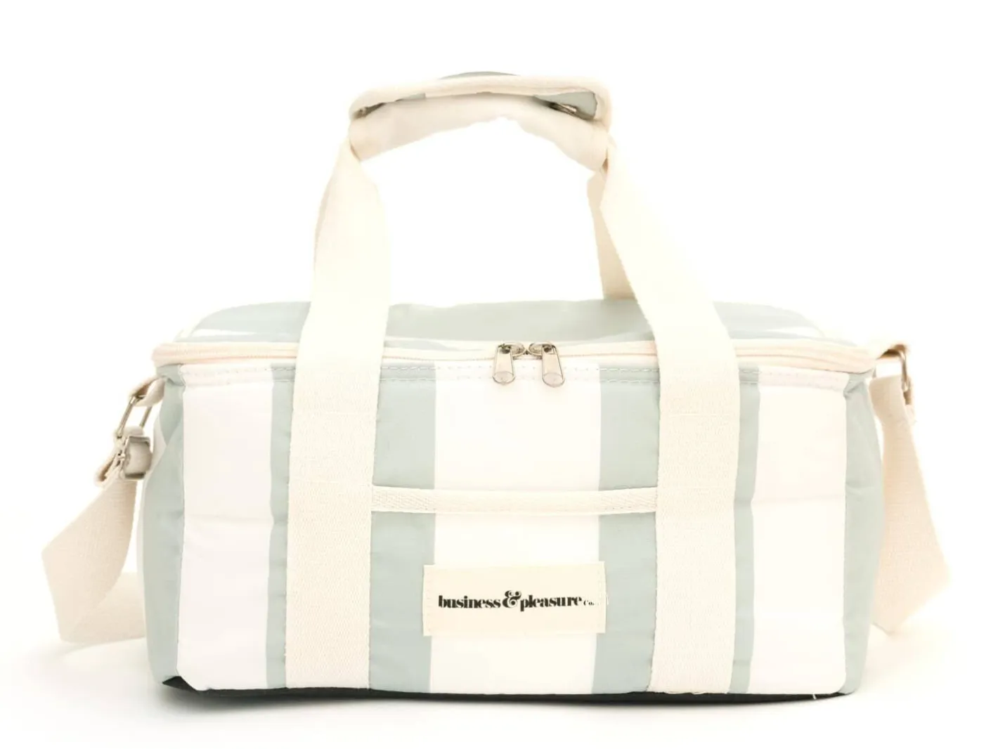 Business & Pleasure Co. The Holiday Cooler Bag - Sage Capri Stripe