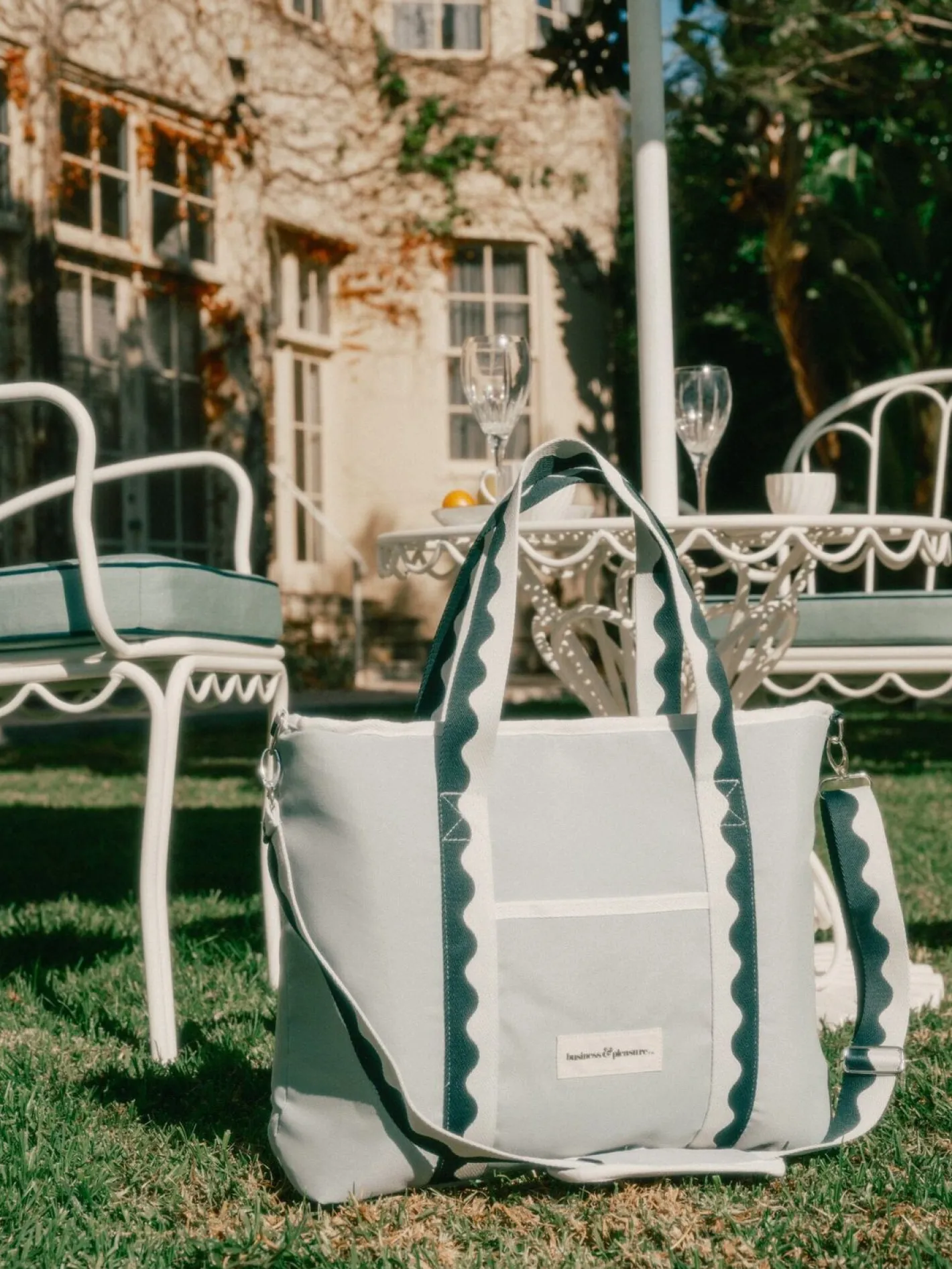 Business & Pleasure Co. The Holiday Cooler Tote Bag - Rivie Green
