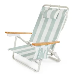Business & Pleasure Co. The Holiday Tommy Chair - Sage Capri Stripe