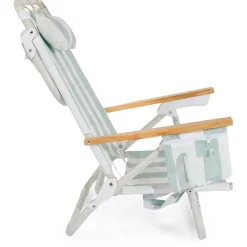 Business & Pleasure Co. The Holiday Tommy Chair - Sage Capri Stripe