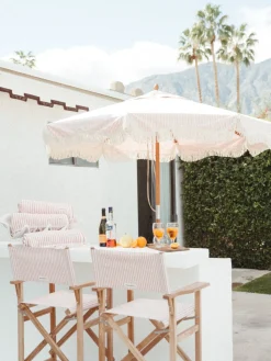 Business & Pleasure Co. The Market Umbrella - Lauren'S Pink Stripe