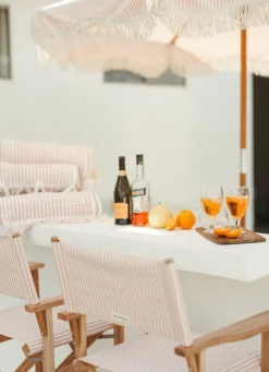 Business & Pleasure Co. The Market Umbrella - Lauren'S Pink Stripe
