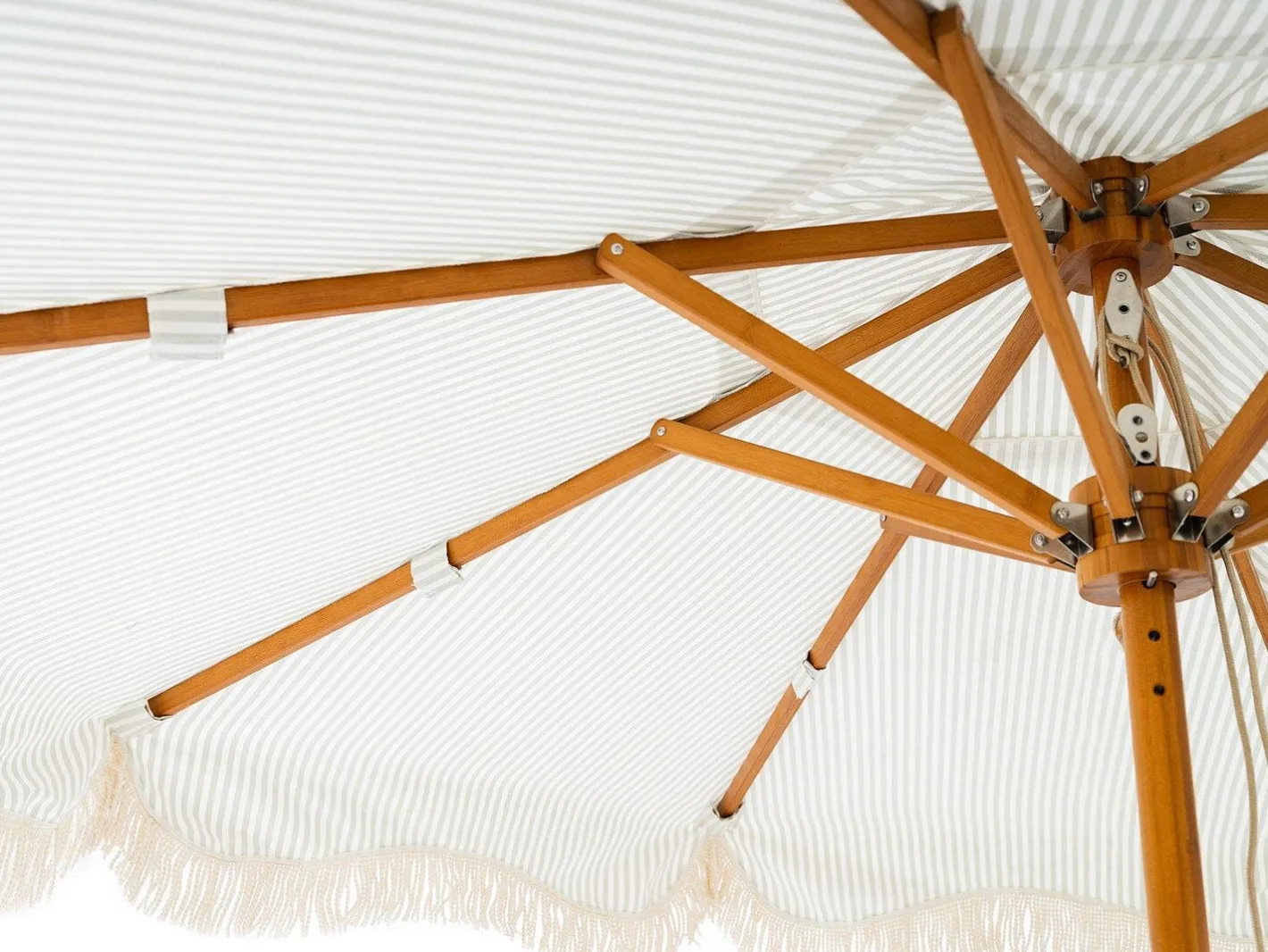 Business & Pleasure Co. The Market Umbrella - Lauren'S Sage Stripe