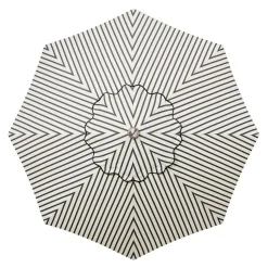 Business & Pleasure Co. The Market Umbrella - Monaco Black Stripe