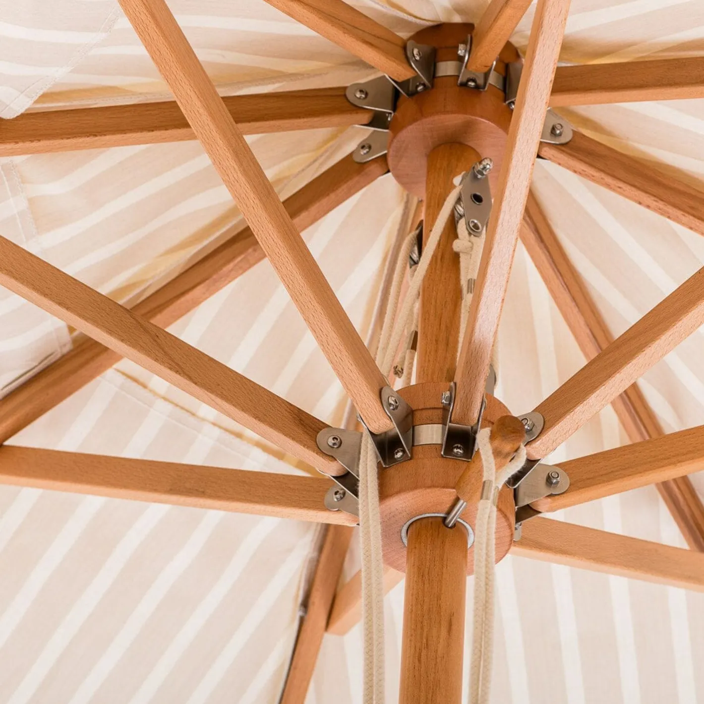Business & Pleasure Co. The Market Umbrella - Monaco Natural Stripe