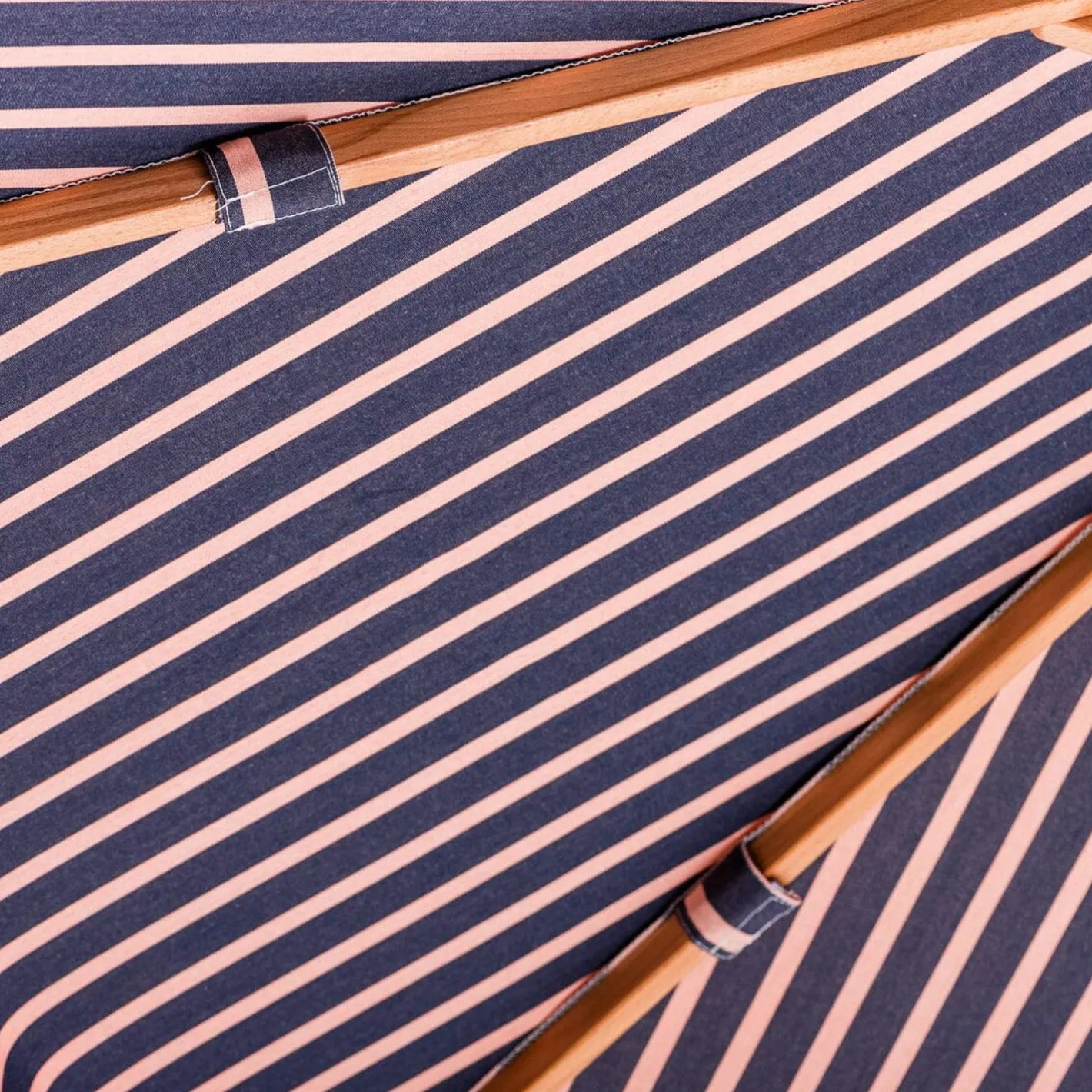 Business & Pleasure Co. The Market Umbrella - Monaco Navy And Pink Stripe