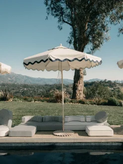 Business & Pleasure Co. The Market Umbrella - Rivie White