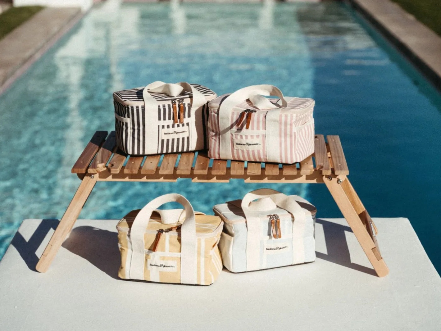 Business & Pleasure Co. The Mini Cooler Bag - Lauren'S Pink Stripe