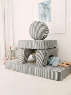 Business & Pleasure Co. The Modular Pillow Stack - Lauren'S Navy Stripe