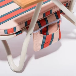 Business & Pleasure Co. The Pam Chair - Bistro Dusty Pink Stripe