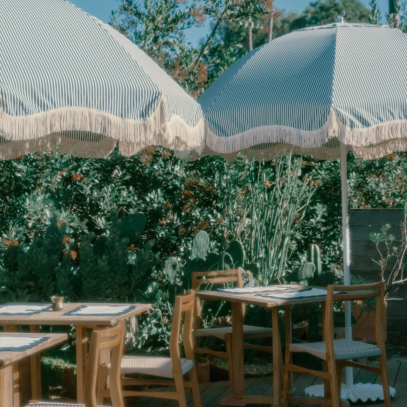 Business & Pleasure Co. The Patio Umbrella - Lauren'S Navy Stripe