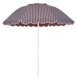 Business & Pleasure Co. The Patio Umbrella - Monaco Navy And Pink Stripe