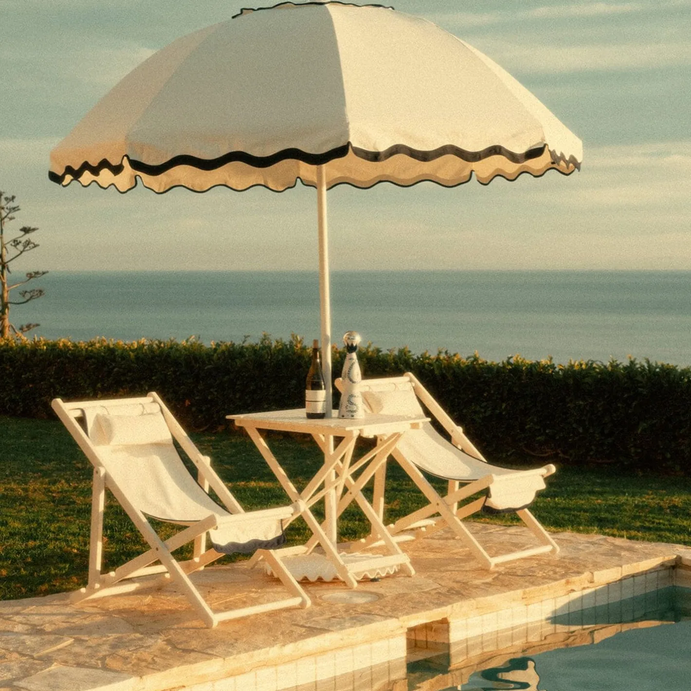 Business & Pleasure Co. The Patio Umbrella - Rivie White