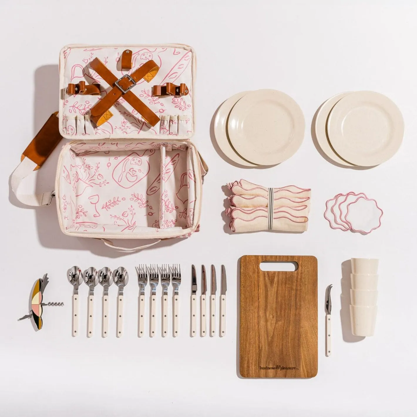 Business & Pleasure Co. The Picnic Set - Laurens Pink Stripe