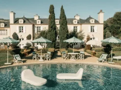 Business & Pleasure Co. The Pool Lounger - Lauren'S Sage Stripe