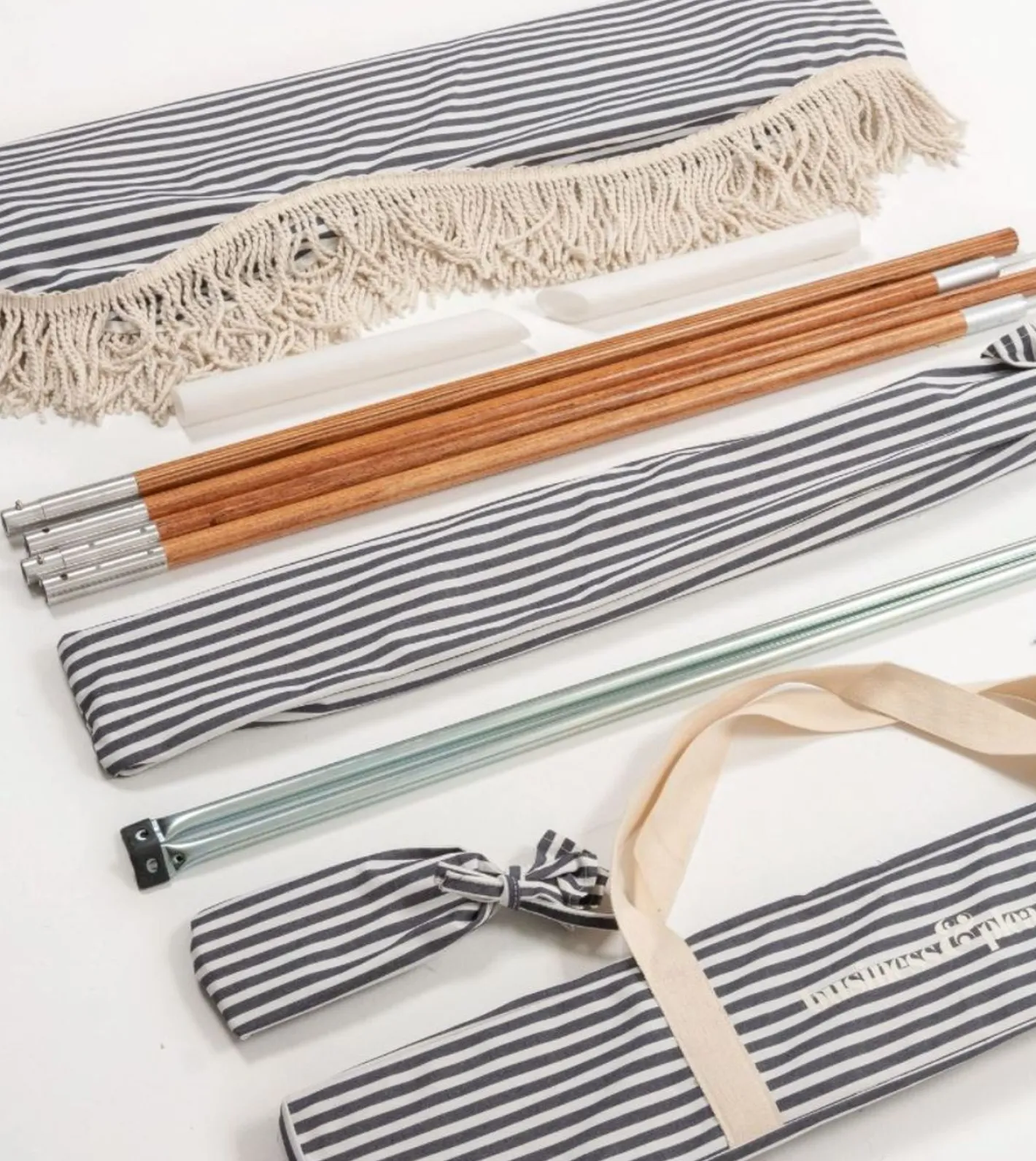 Business & Pleasure Co. The Premium Beach Tent - Lauren'S Navy Stripe