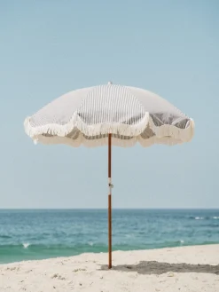 Business & Pleasure Co. The Premium Beach Umbrella - Lauren'S Navy Stripe