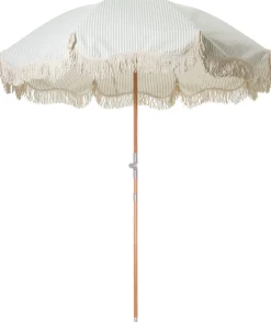 Business & Pleasure Co. The Premium Beach Umbrella - Lauren'S Sage Stripe
