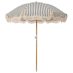 Business & Pleasure Co. The Premium Beach Umbrella - Monaco Black Stripe