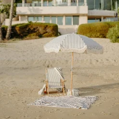 Business & Pleasure Co. The Premium Beach Umbrella - Monaco Black Stripe