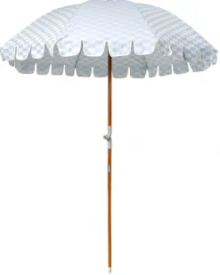 Business & Pleasure Co. The Premium Beach Umbrella - Vintage Blue Check