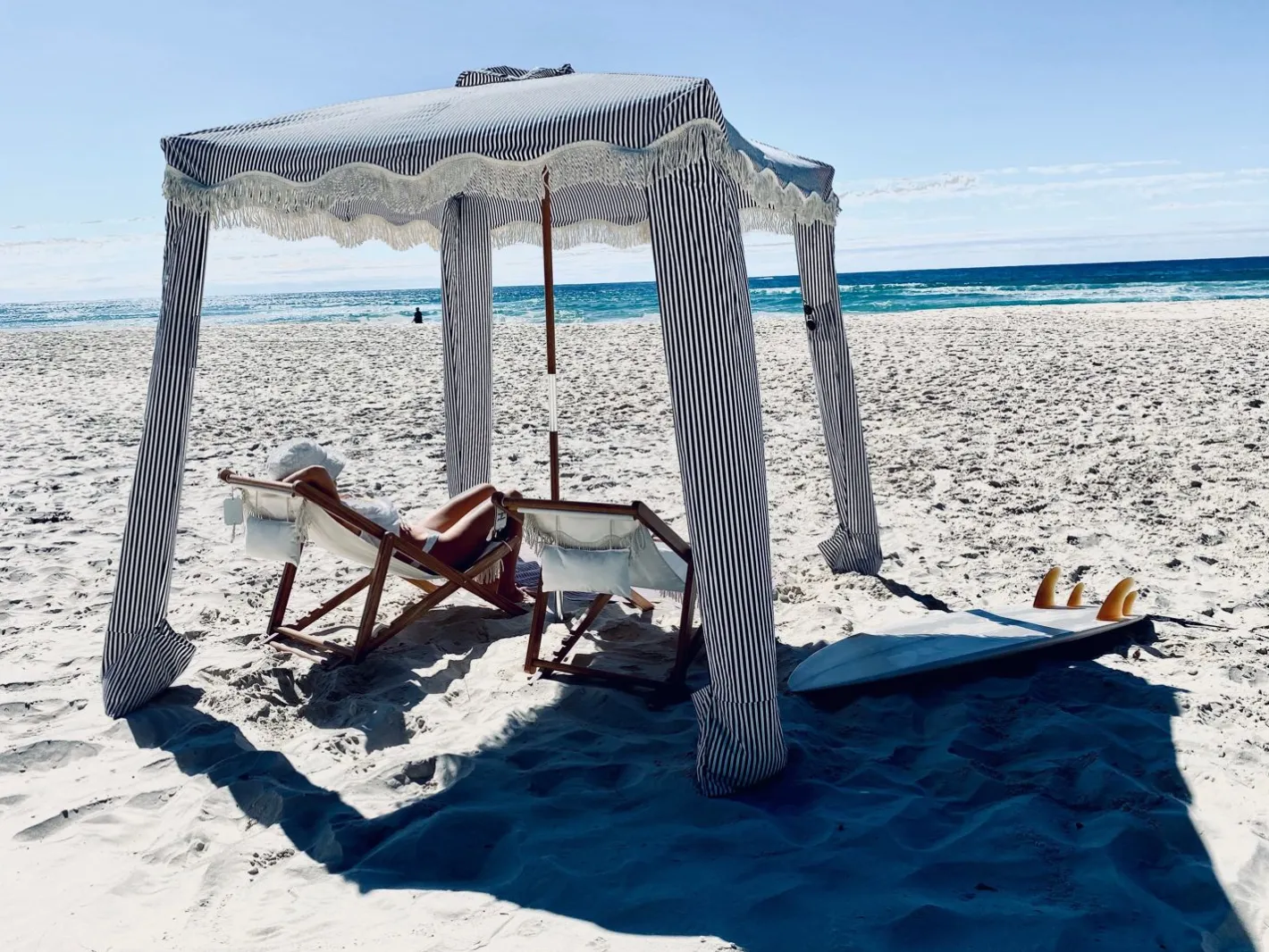 Business & Pleasure Co. The Premium Cabana - Lauren'S Navy Stripe