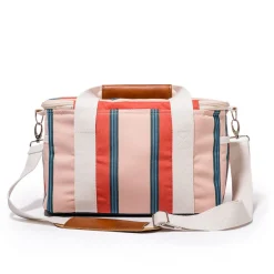 Business & Pleasure Co. The Premium Cooler Bag - Bistro Dusty Pink Stripe