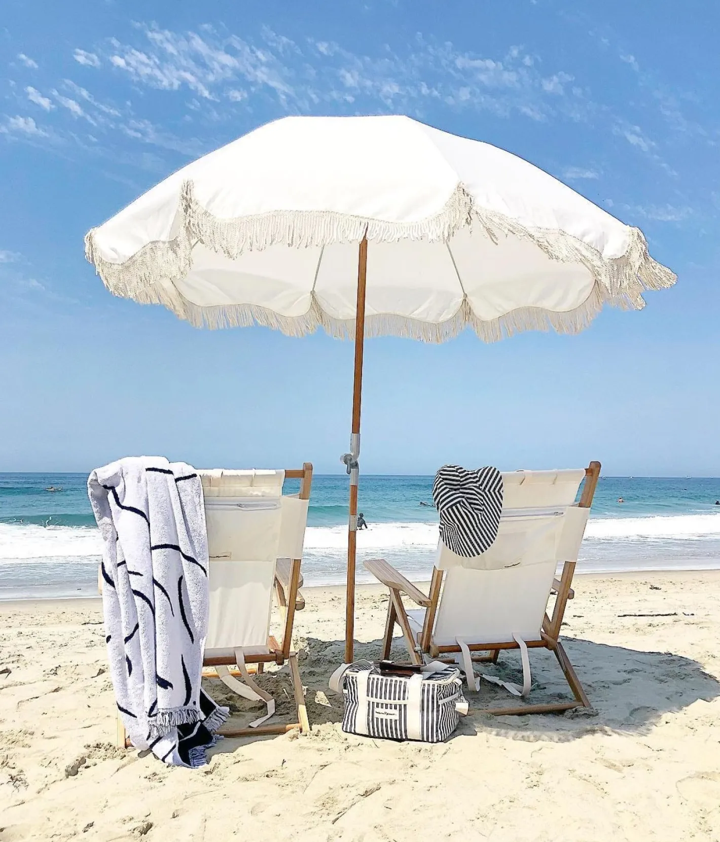 Business & Pleasure Co. The Premium Cooler Bag - Lauren'S Navy Stripe