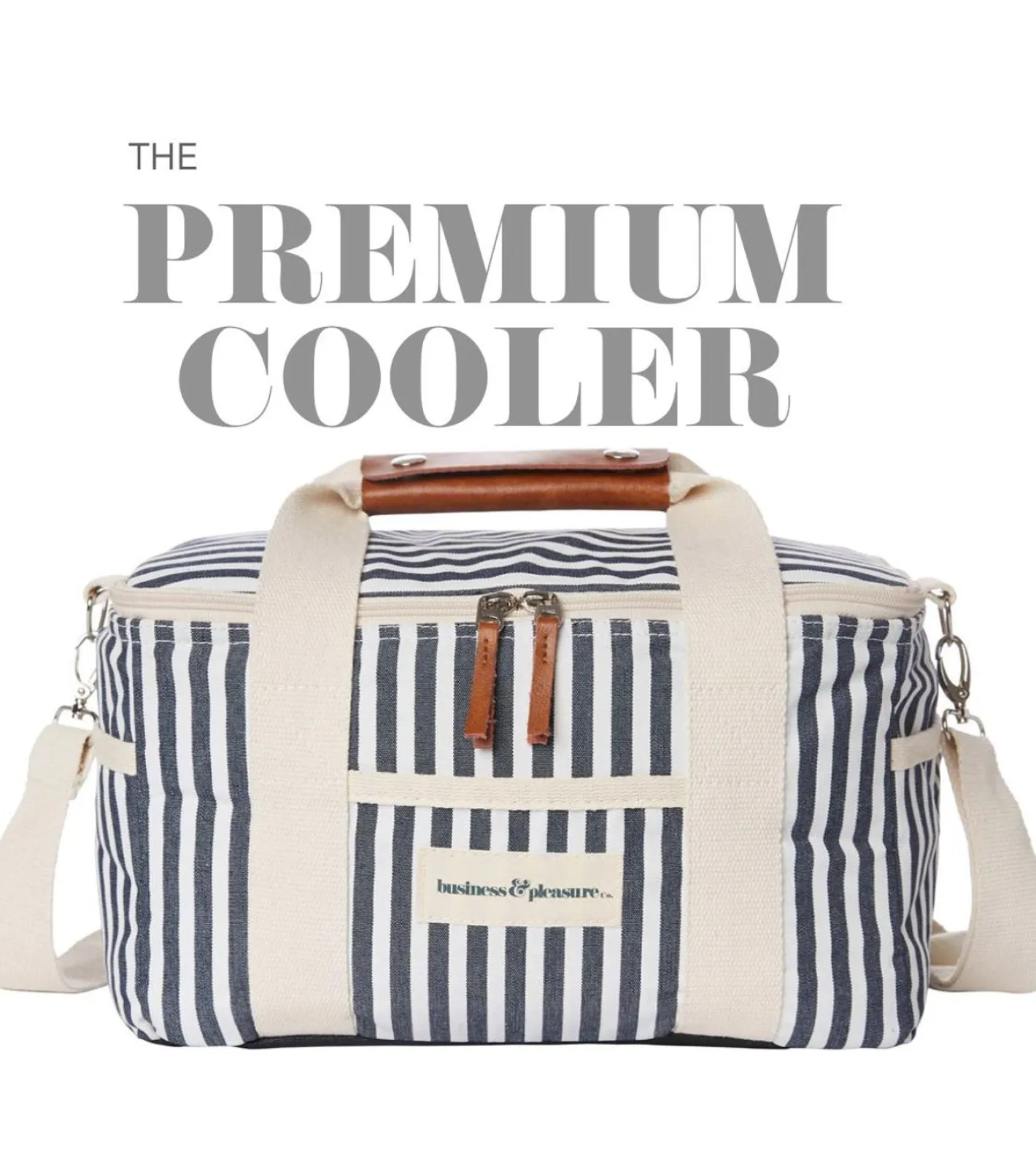 Business & Pleasure Co. The Premium Cooler Bag - Lauren'S Navy Stripe